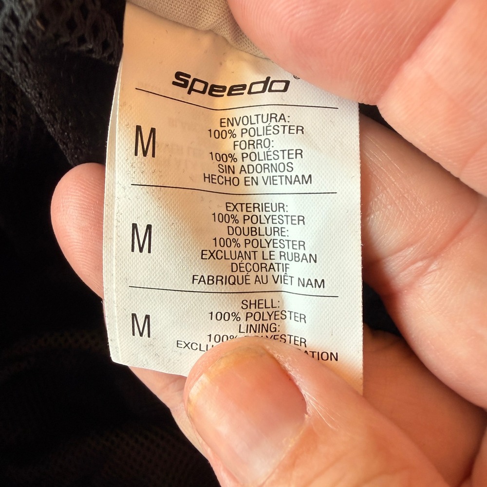Speedo Men's Black/Red Swim Trunks Size M NWT - Picture 3 of 5